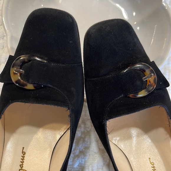 SALVATORE FERRAGAMO black suede heels - Picture 7 of 14